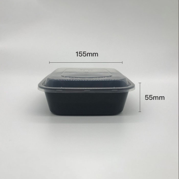 Récipient alimentaire rectangulaire en PP de style américain
