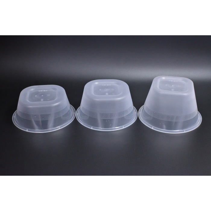 Boîte à repas ronde transparente en PP de style américain