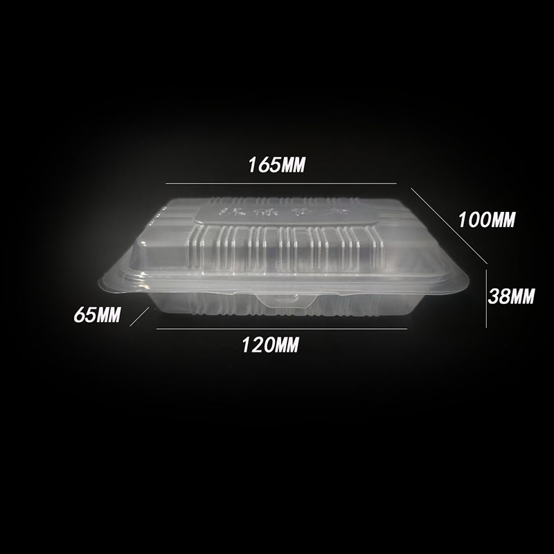 Récipient thermoformé en PP avec couvercle attaché